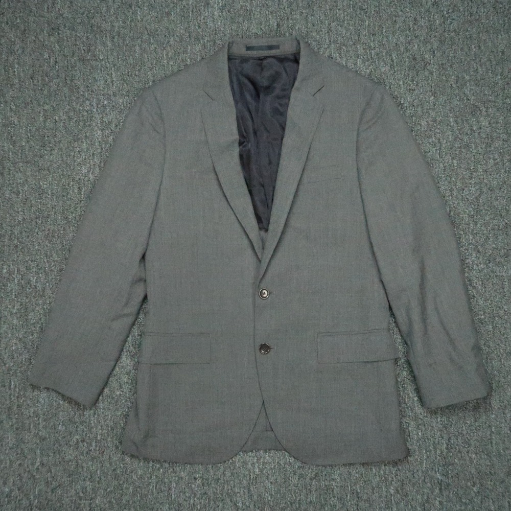 J Crew Blazer Mens Large 36S Gray Ludlow Traveler Tollegno 1900 Wool Sport Coat